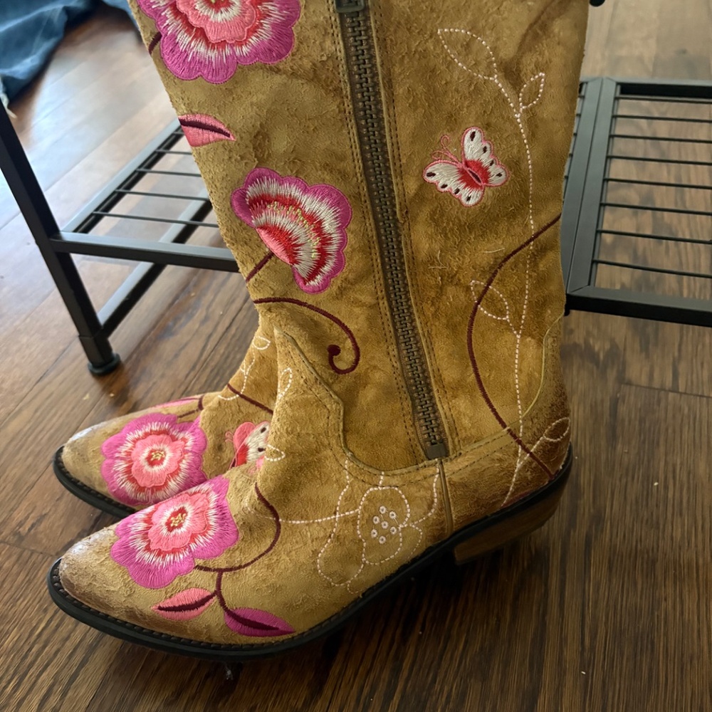 Lucky Embroidered Floral Cowboy Boots - Picture 2 of 7